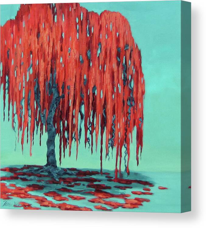 Tree Canvas Print featuring the painting Warm Hearted by Karen Ilari