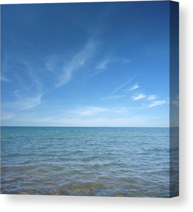 Water Surface Canvas Print featuring the photograph Water And Sky by Andrewjohnson