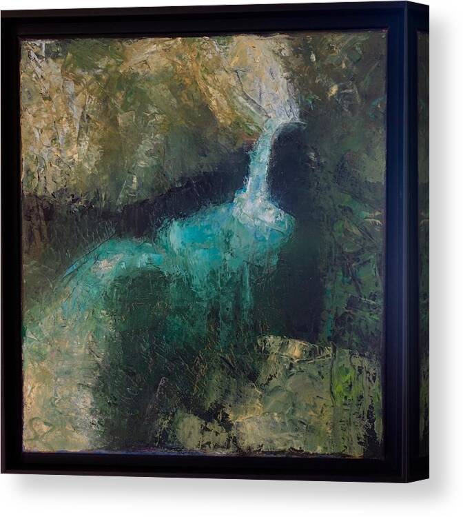 Waterfall Canvas Print featuring the painting Waterfall by Suzy Norris