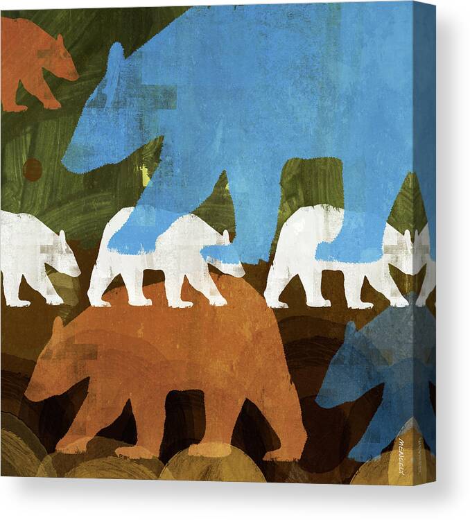 Wild Canvas Print featuring the painting Where The Wild Things Are I by Dan Meneely