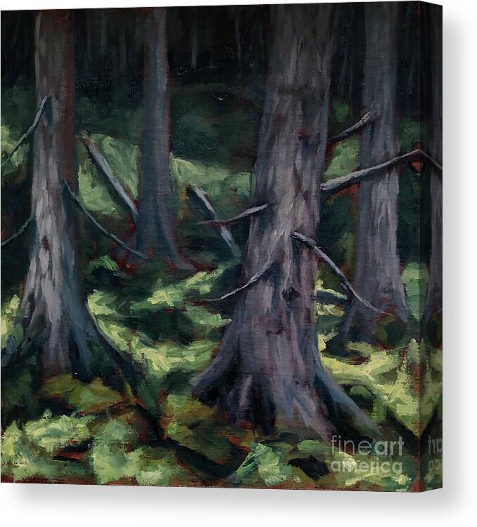 Deep Woods Canvas Print featuring the painting Wilderness Painting Adventure Ep 30 by Ric Nagualero