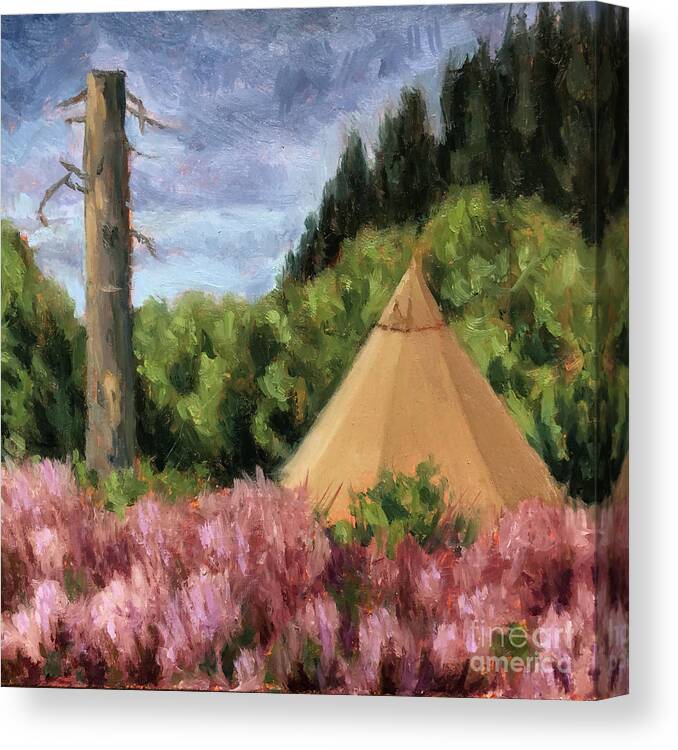 Tipi Canvas Print featuring the painting Wilderness Painting Adventure Ep 42 by Ric Nagualero