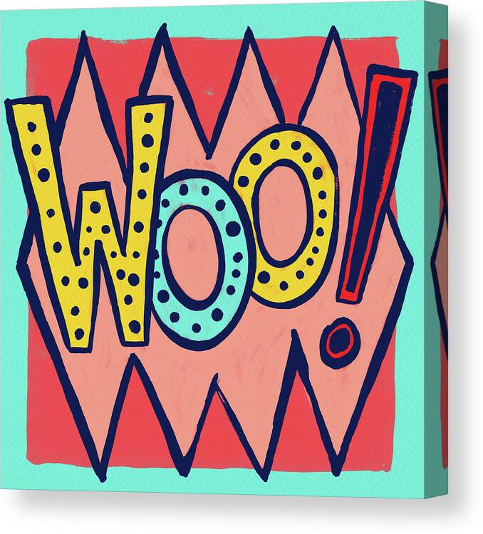 Woo Canvas Print featuring the painting Woo by Jen Montgomery