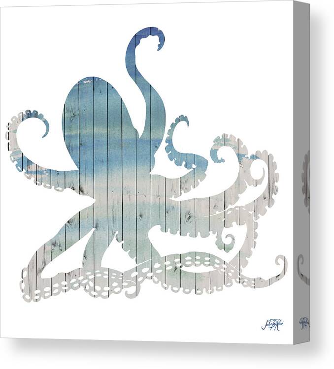 Wood Canvas Print featuring the painting Wooden Octopus by South Social D