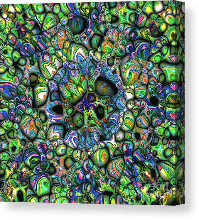 Colorful Canvas Print featuring the digital art Abstract Colorful Shapes #1 by Phil Perkins