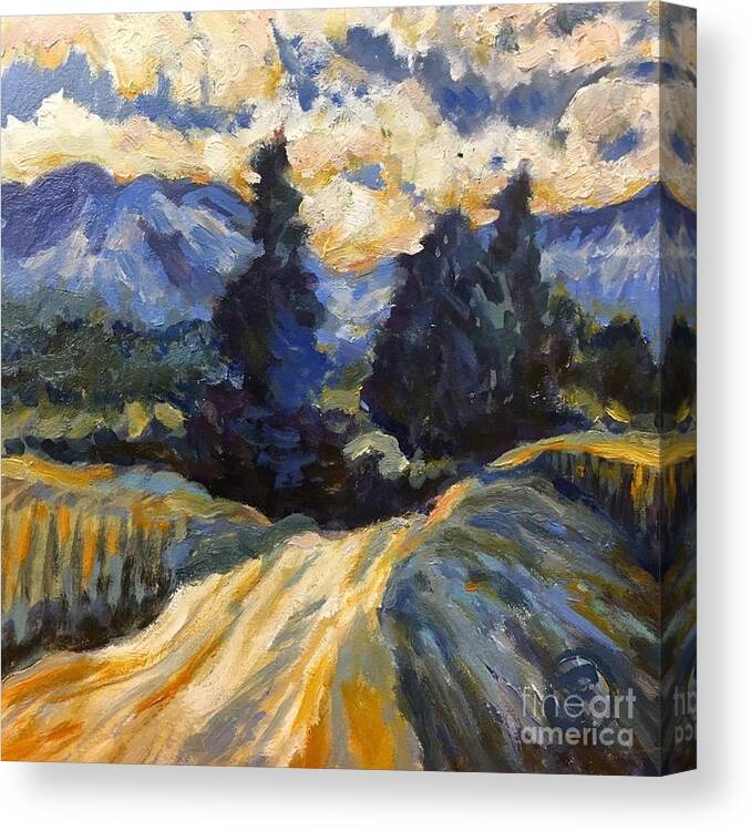 Paintings By B.rossitto Canvas Print featuring the painting Adirondacks Trail #1 by B Rossitto