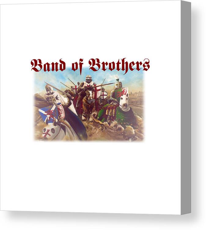 Band Of Brothers Canvas Print featuring the painting Band of Brothers #1 by John Palliser