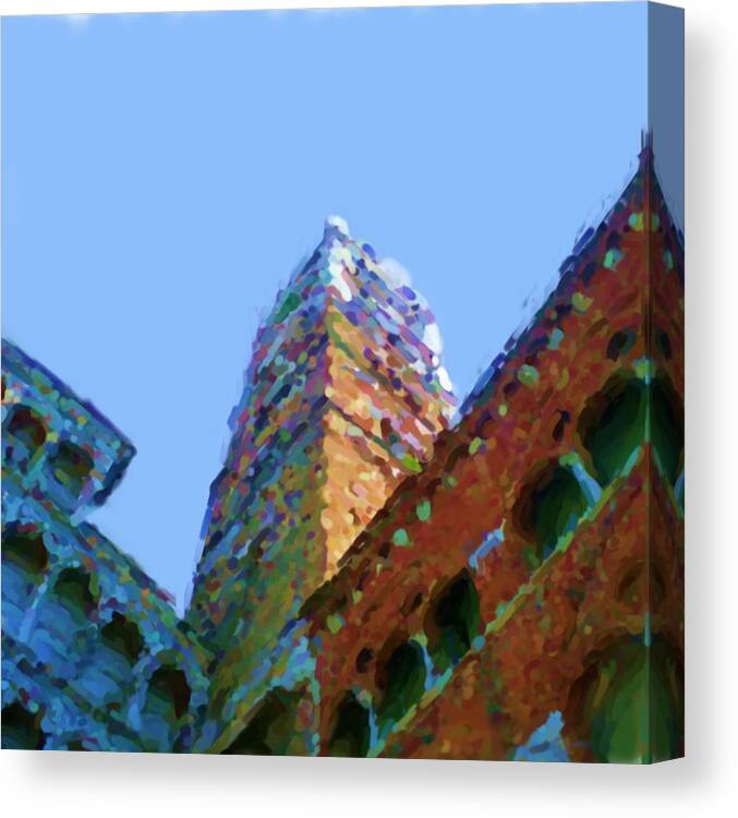 Duomo Lucca Canvas Print featuring the mixed media Duomo Lucca #1 by Asbjorn Lonvig