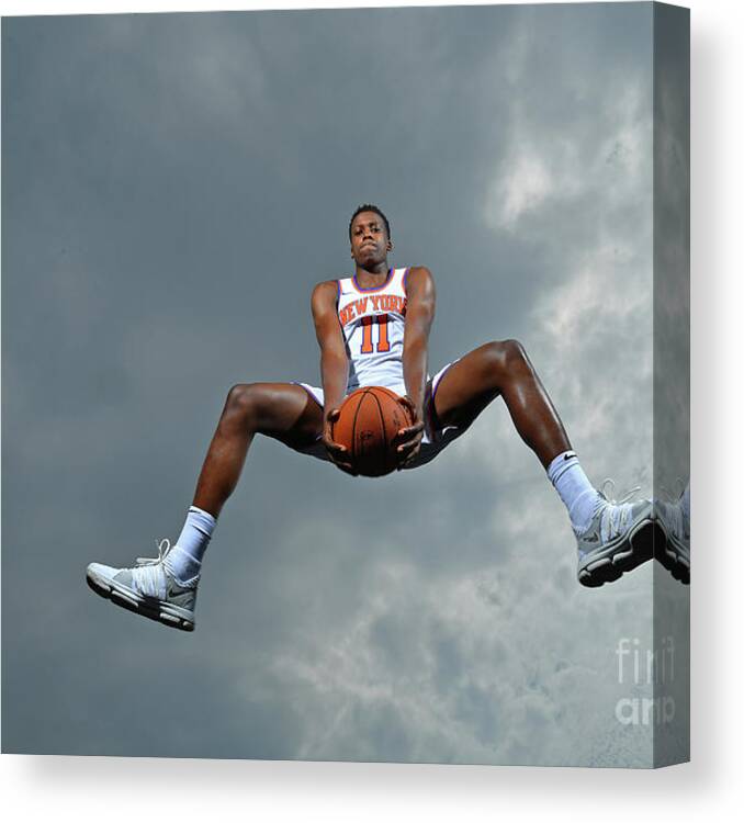 Nba Pro Basketball Canvas Print featuring the photograph Frank Ntilikina by Jesse D. Garrabrant