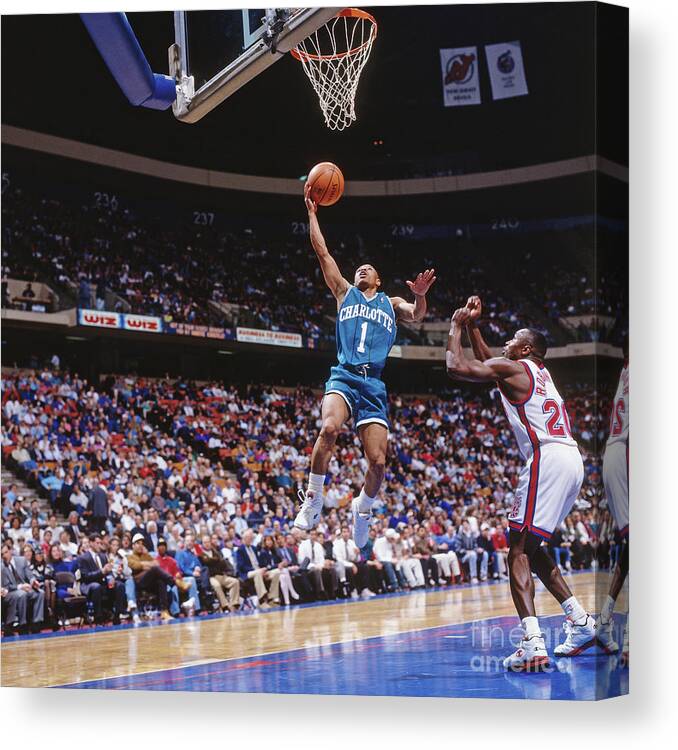Nba Pro Basketball Canvas Print featuring the photograph Muggsy Bogues #1 by Nathaniel S. Butler