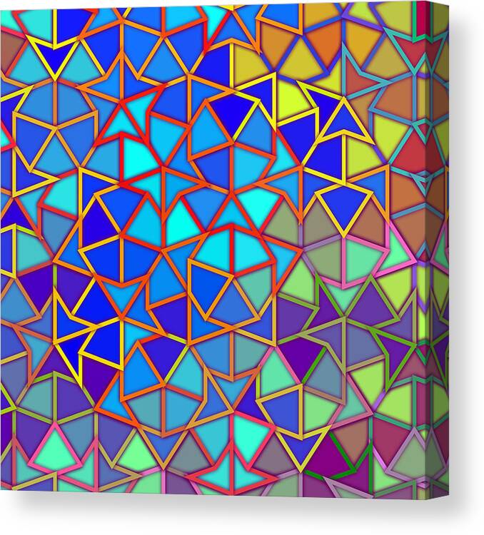 Abstract Canvas Print featuring the digital art Pattern 13 by Marko Sabotin