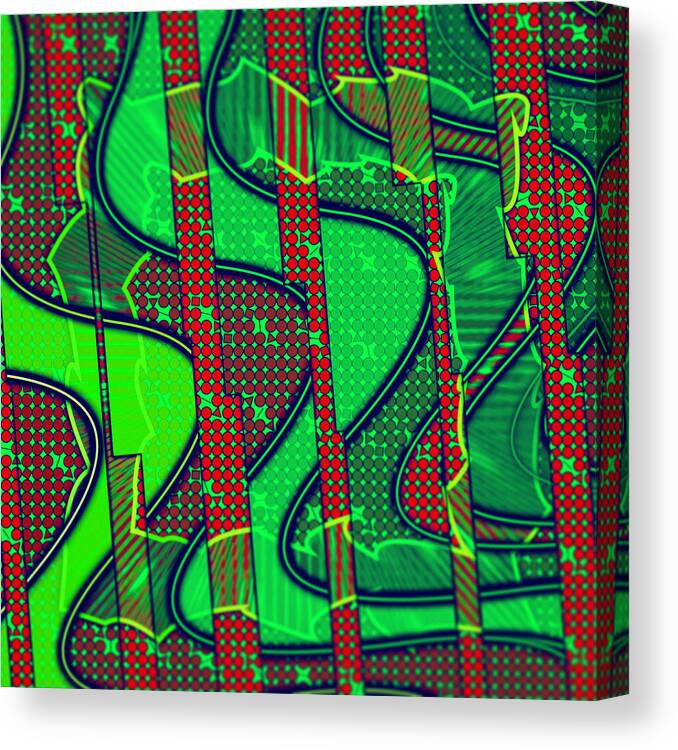 Abstract Canvas Print featuring the digital art Pattern 44 #1 by Marko Sabotin
