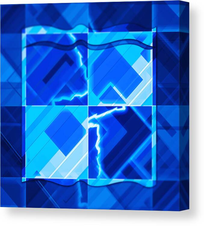 Abstract Canvas Print featuring the digital art Pattern 48 #1 by Marko Sabotin