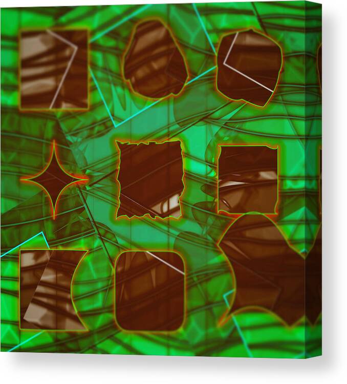 Abstract Canvas Print featuring the digital art Pattern 58 #1 by Marko Sabotin