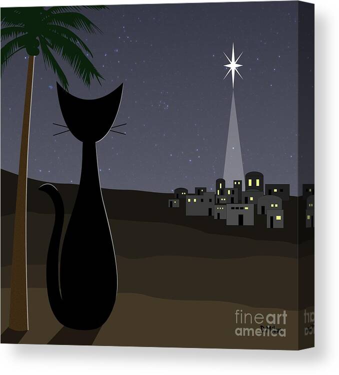 Christmas Canvas Print featuring the digital art Star of Bethlehem by Donna Mibus