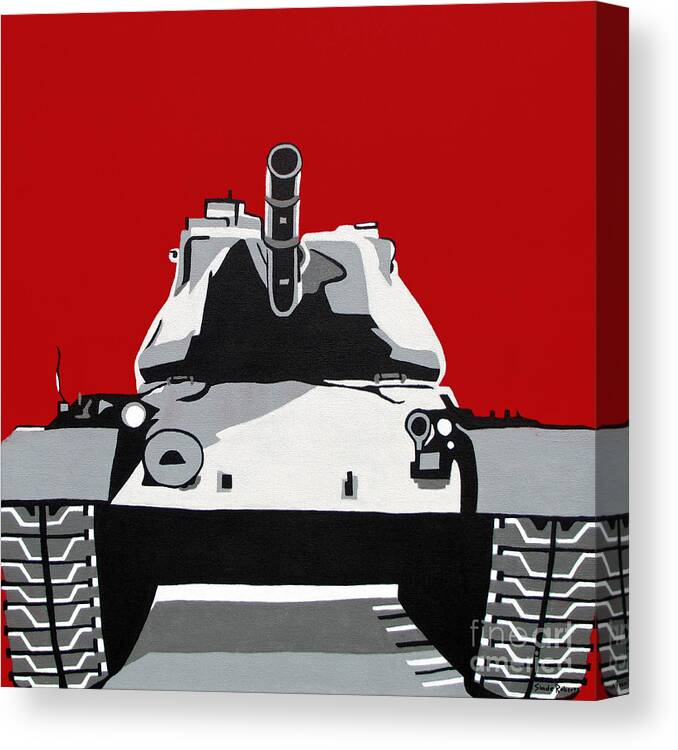 Tank Canvas Print featuring the painting Tank U Very Much by Slade Roberts