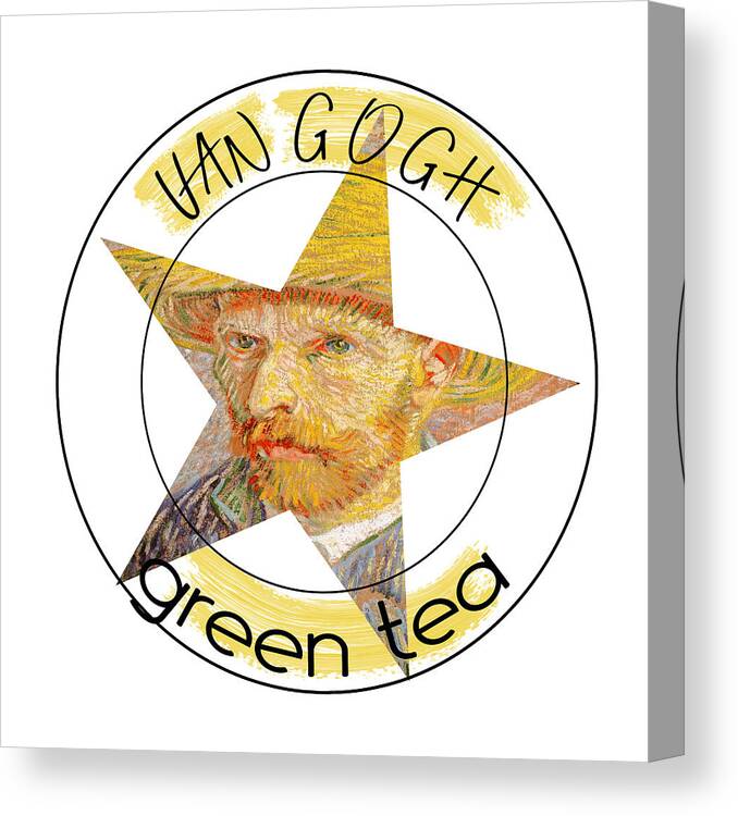 Van Gogh Green Tea Canvas Print featuring the digital art Van Gogh Green Tea by Bob Pardue