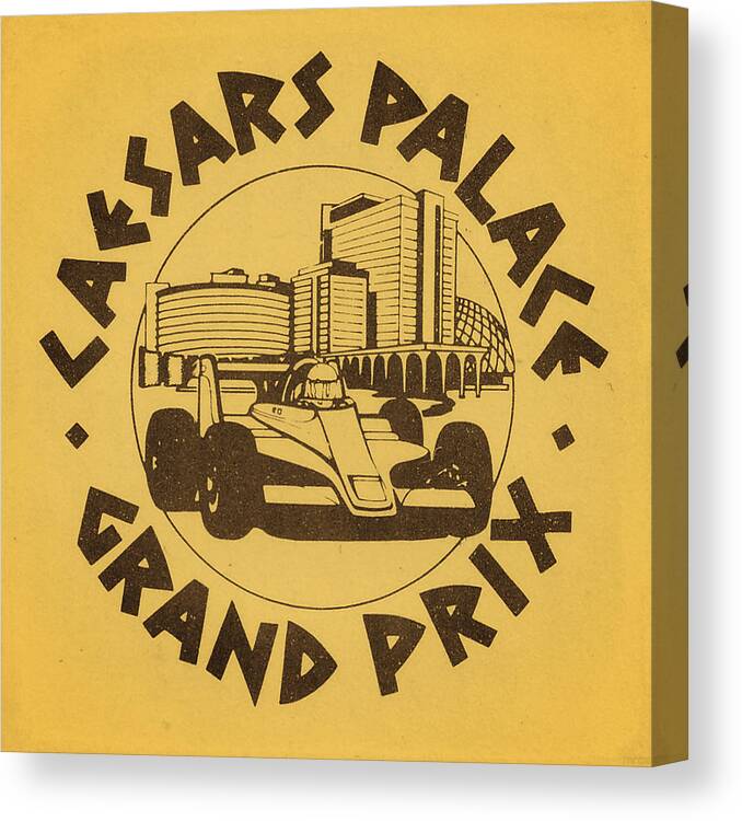 1981 Canvas Print featuring the mixed media 1981 Caesar's Palace Grand Prix by Row One Brand