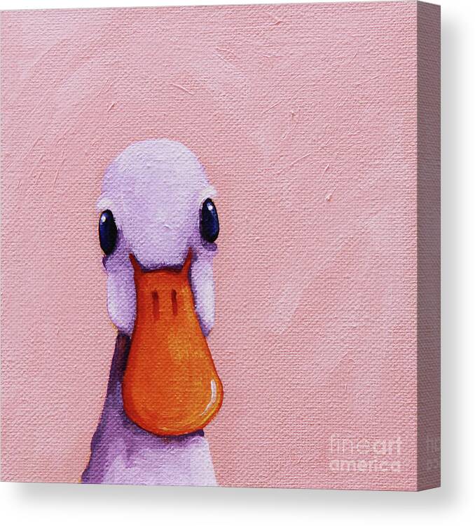 Duck Canvas Print featuring the painting Little Duck #2 by Lucia Stewart