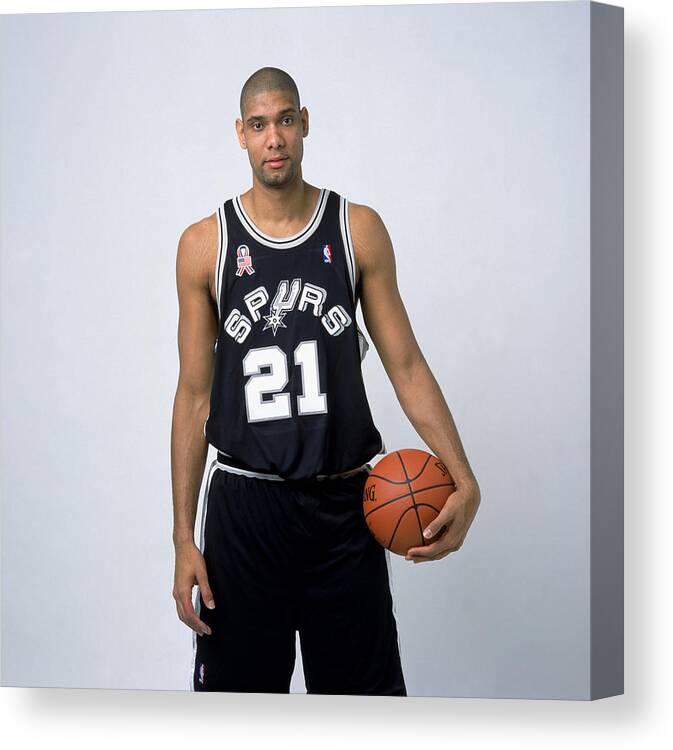 Nba Pro Basketball Canvas Print featuring the photograph Tim Duncan #2 by Chris Covatta