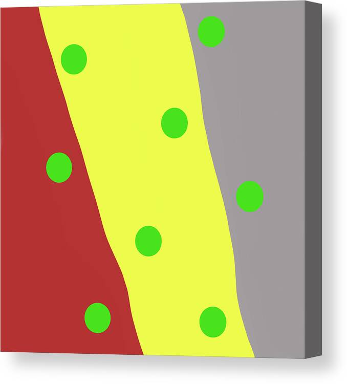 2021 Canvas Print featuring the digital art 2021 May Color of the Month with Yellow Gray Color of the Year by Delynn Addams