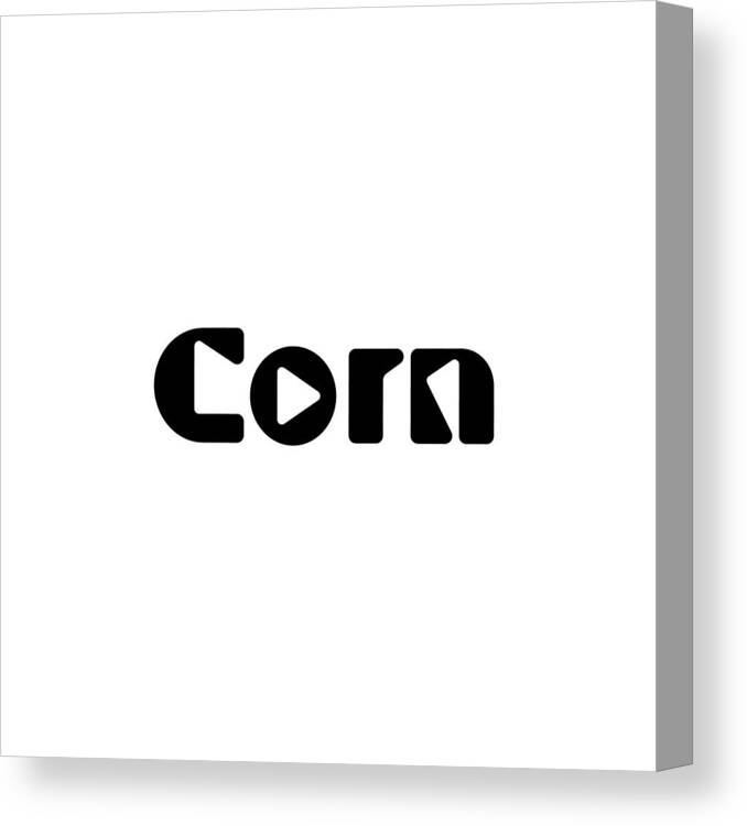 Corn Canvas Print featuring the digital art Corn #3 by TintoDesigns