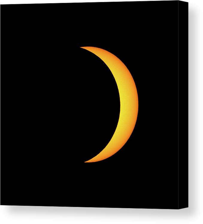 Solar Eclipse Canvas Print featuring the photograph Partial Solar Eclipse by David Beechum