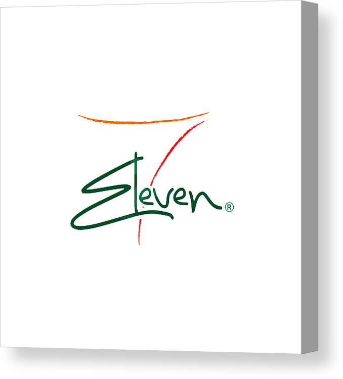 7-eleven Canvas Print featuring the digital art 7-Eleven by Raymund Blandamere