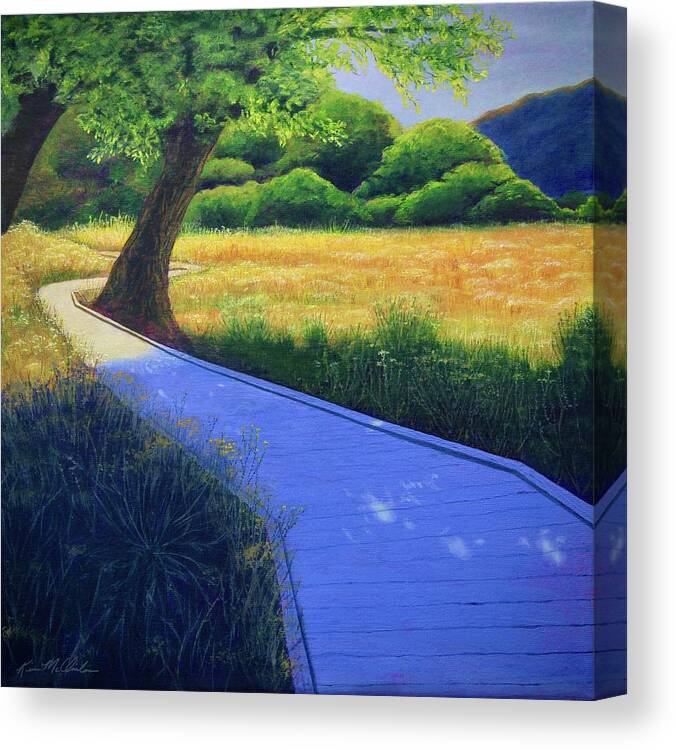 Kim Mcclinton Canvas Print featuring the painting A Path a Day by Kim McClinton