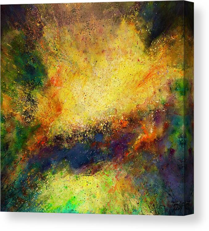 Abstract Canvas Print featuring the painting A Star is Born by Gretchen Ten Eyck Hunt