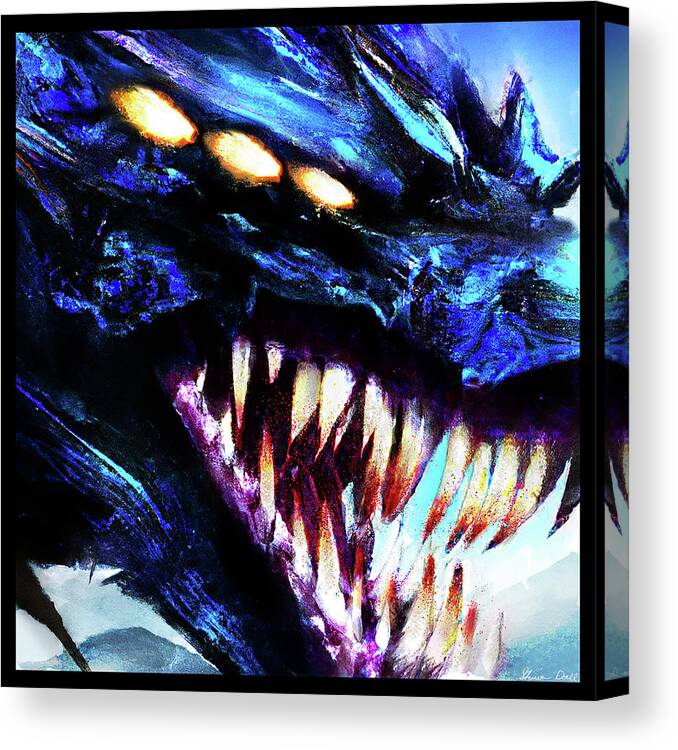 Monster Canvas Print featuring the mixed media Aar Quintas Esqe - Spawn of Aar Quintas by Shawn Dall