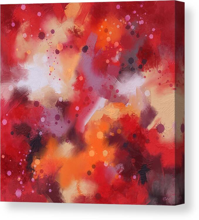 Abstract Canvas Print featuring the digital art Abstract 102 by Maria Meester