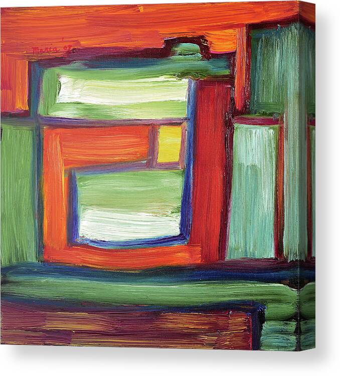 Abstract Canvas Print featuring the painting Abstract 29 by Maria Meester