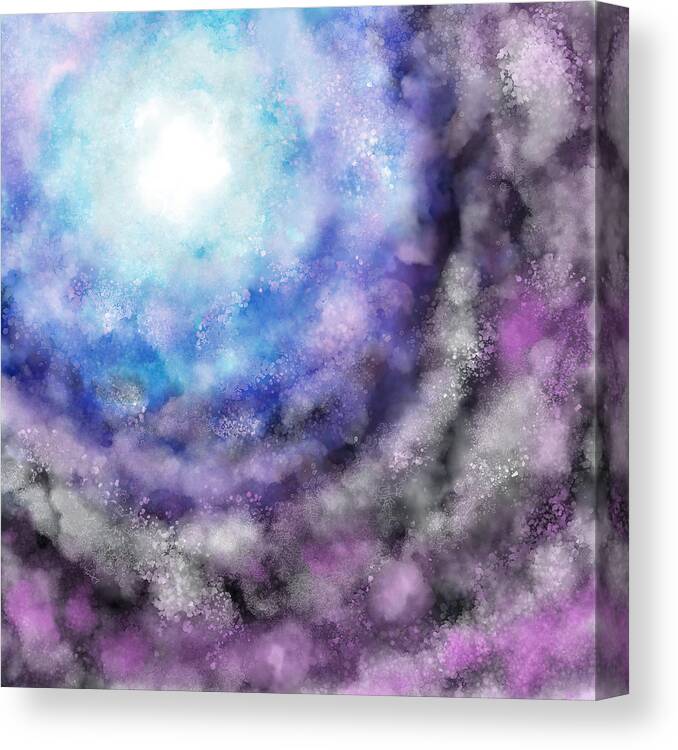 Digital Canvas Print featuring the digital art Abstract 48 by Lucie Dumas