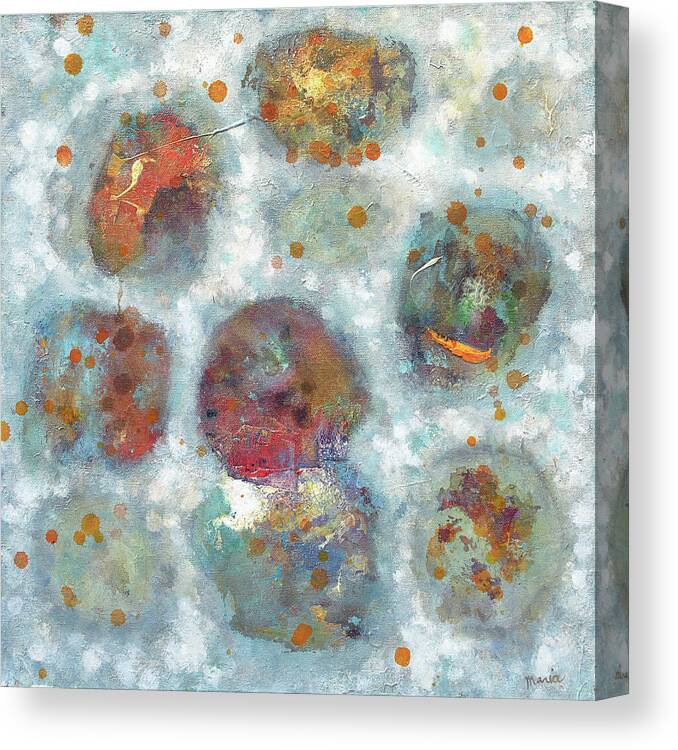 Abstract Canvas Print featuring the painting Abstract 84 by Maria Meester