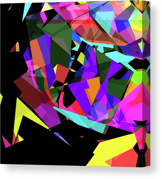 Abstract Canvas Print featuring the digital art ABSTRACT Fractal Cage 1 4 by Russell Kightley