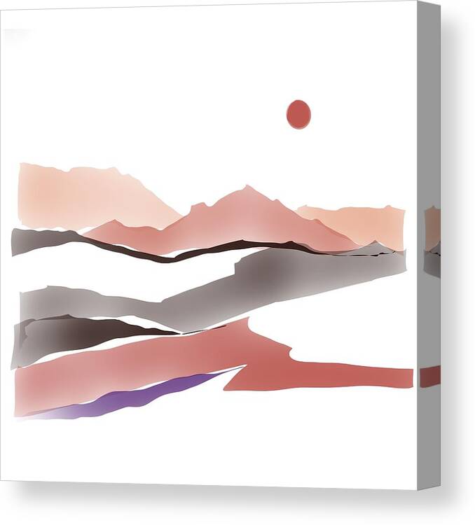 Southwestern Canvas Print featuring the painting Abstract Rocks by Luisa Millicent