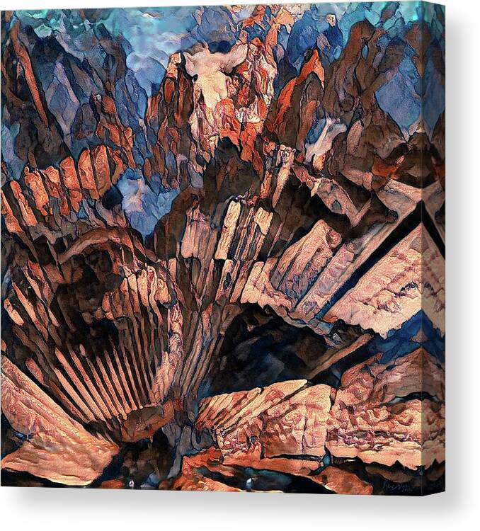 Abstract Canvas Print featuring the digital art AbstractOne by Ken Taylor