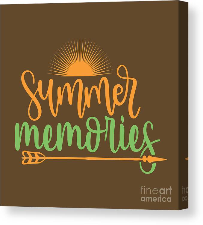 Adventurer Canvas Print featuring the digital art Adventurer Gift Summer Memories by Jeff Creation