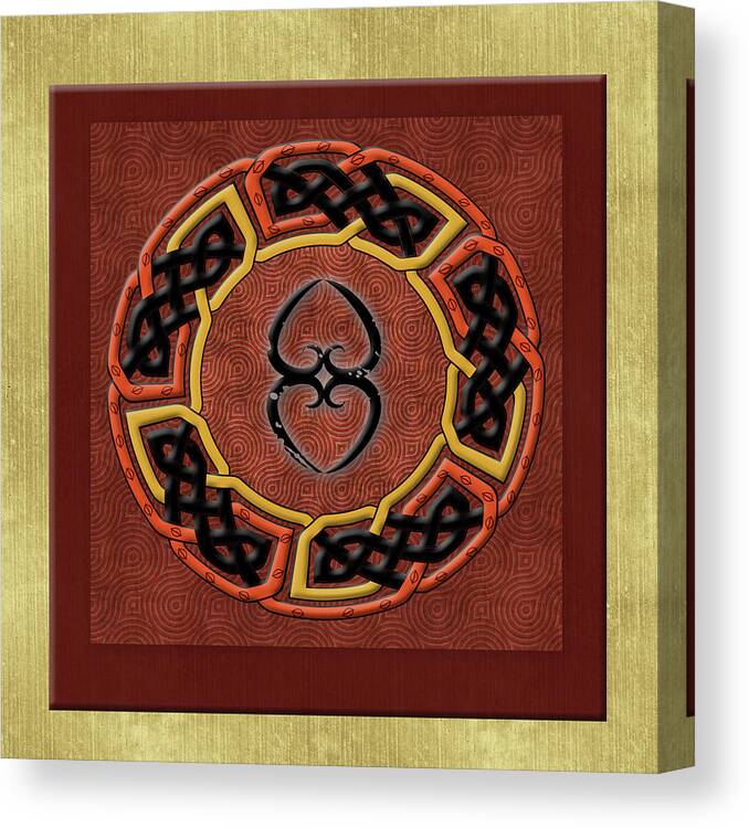  African Celt Asase Ye Duru Mother Earth Mandala Canvas Print featuring the mixed media African Celt Asase Ye Duru Mother Earth Mandala by Kandy Hurley