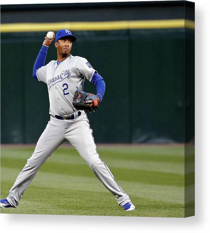 Second Inning Canvas Print featuring the photograph Alcides Escobar by Jon Durr