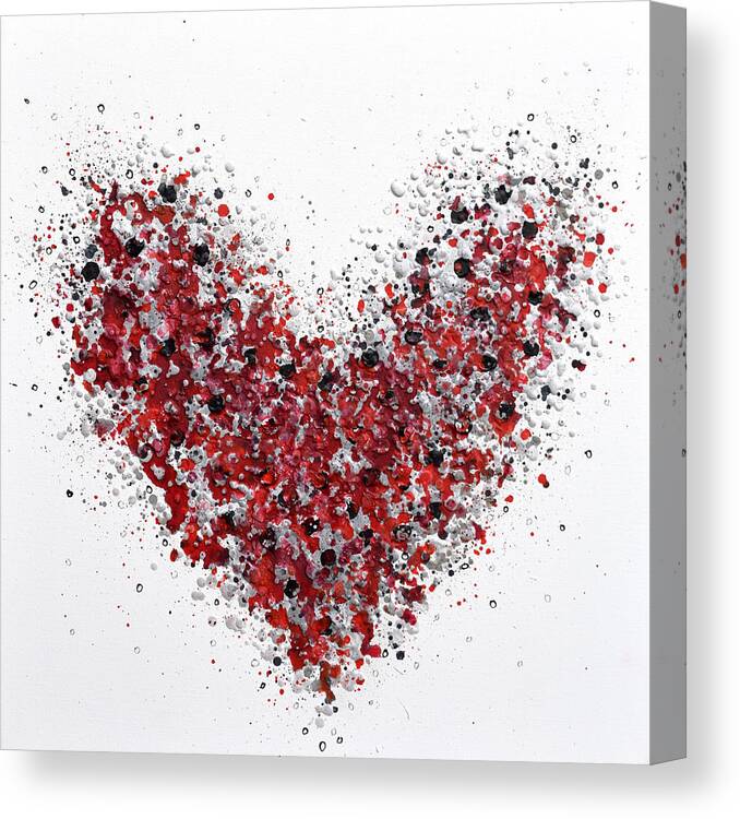 Heart Canvas Print featuring the painting Alizarin Crimson Heart by Amanda Dagg