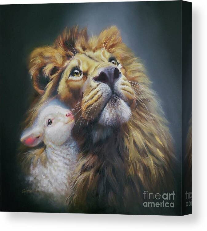 Biblical Canvas Print featuring the painting Almighty by Charice Cooper
