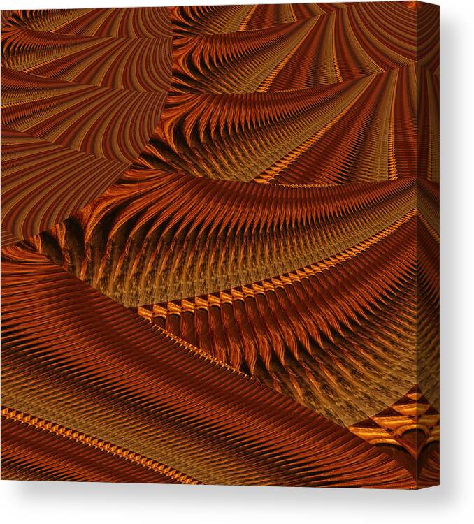 Fractal Canvas Print featuring the digital art Amber Melody by Stephane Poirier