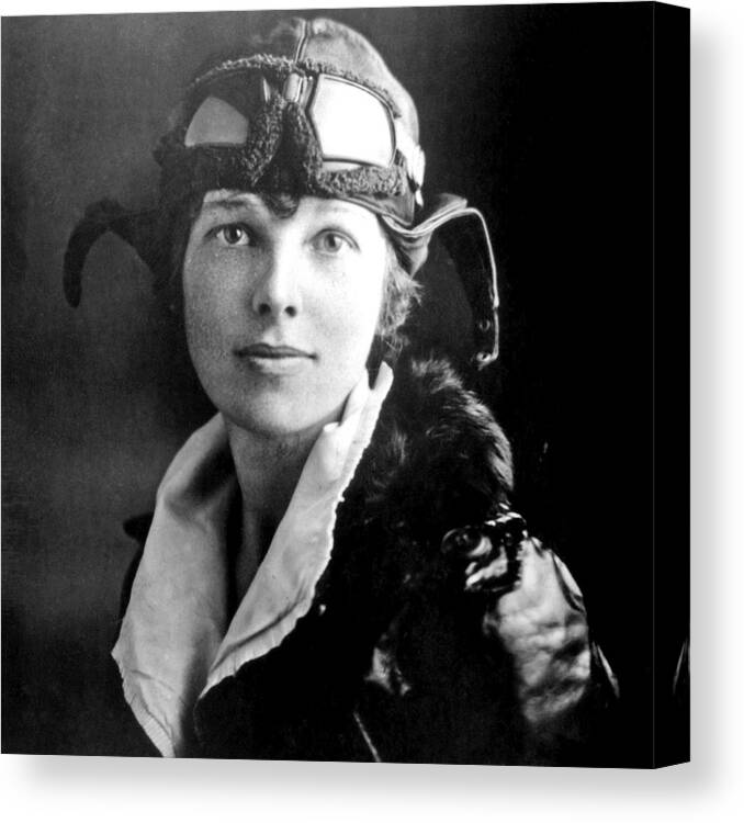 Fearless Canvas Print featuring the painting Amelia Earhart 2 by Tony Rubino