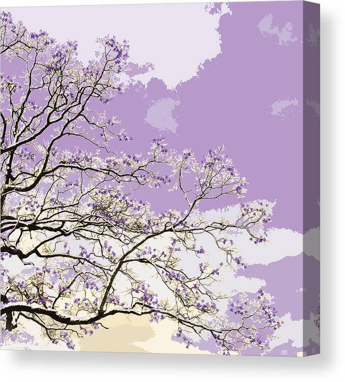 Abstract Nature Canvas Print featuring the digital art Amethyst by Moira Risen