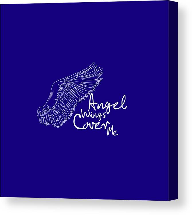  Canvas Print featuring the digital art Angel Wings Design by Marjorie Whitley