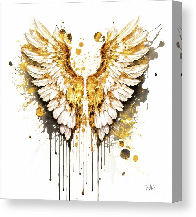Angel Wings Canvas Print featuring the painting Angel Wings by Tina LeCour
