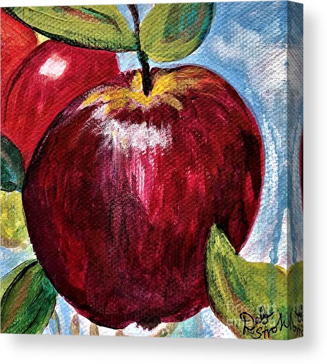 Apple Canvas Print featuring the painting Apple Season by Deb Stroh-Larson