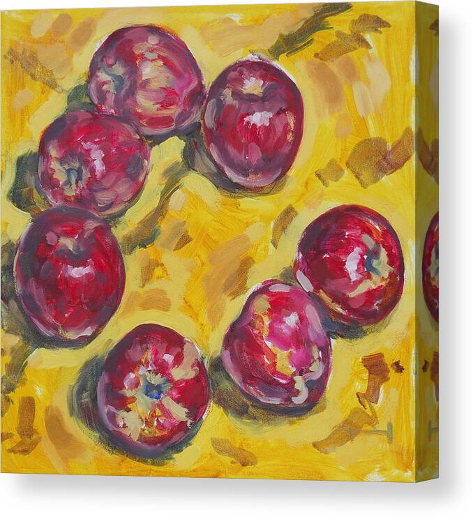 Apple Canvas Print featuring the painting Apple Time by Thomas Dans